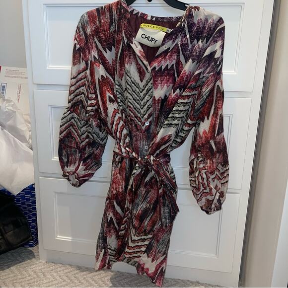 Chufy Pia Blouson Sleeve Minidress Calvi Pink XS - Picture 7 of 14